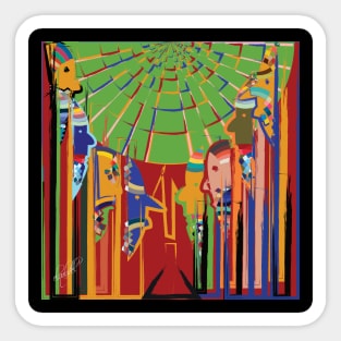 abstract throne room art Sticker